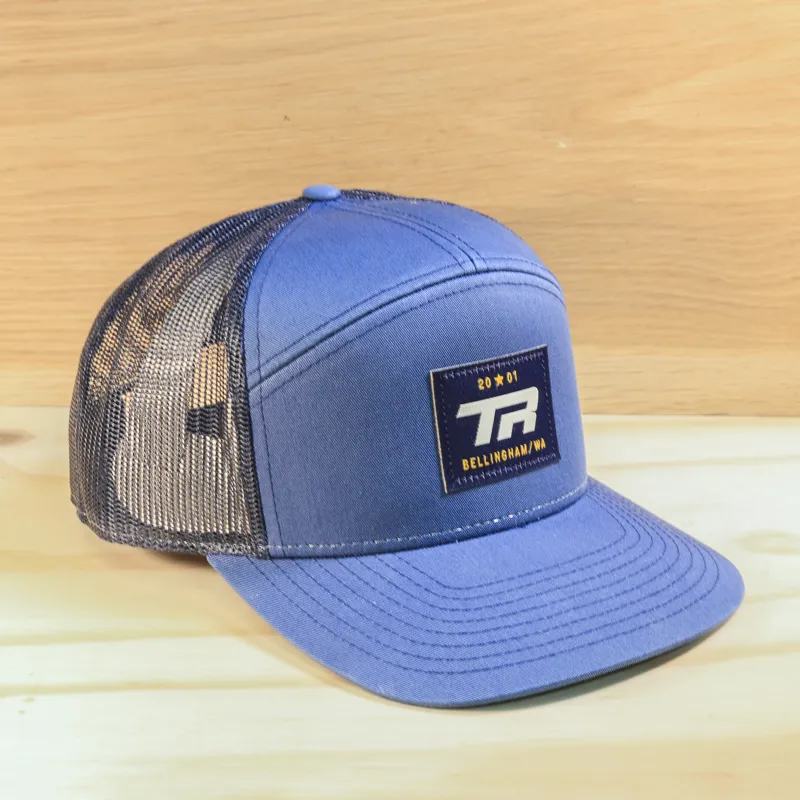 Genuine Transition Bike Company 7 Panel Snap Back Cap in Midnight Blue